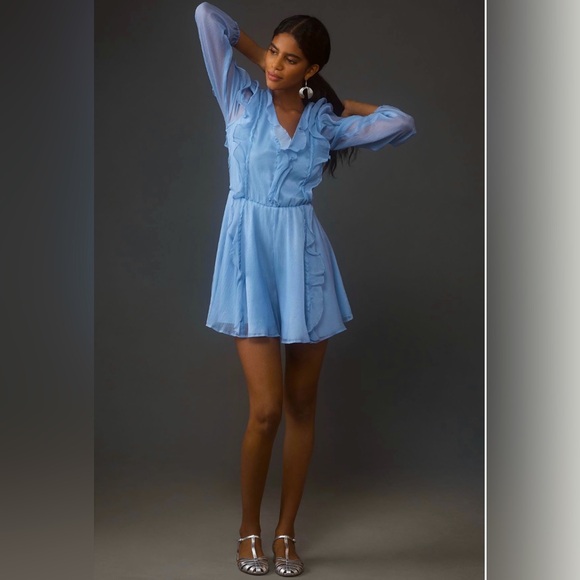 ANTHROPOLOGIE Hutch Long Sleeve Frilled Romper - Picture 2 of 10